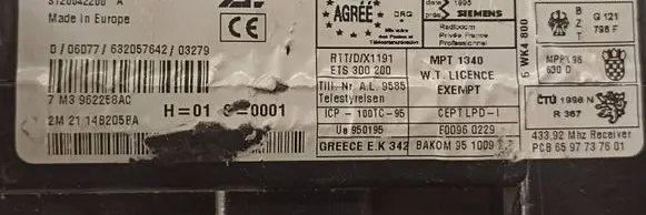Ford Galaxy Comfort/convenience module 7M3962258AC S12004200A