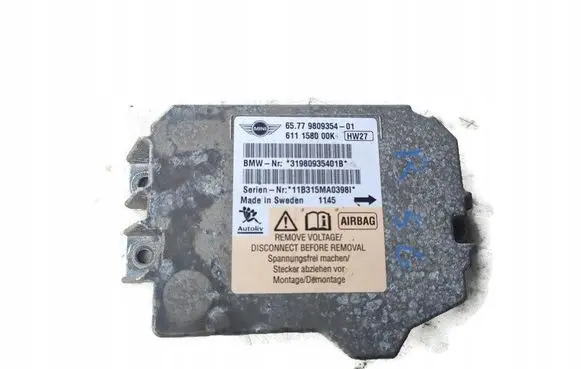 Mini One - Cooper Coupe R56 Airbag control unit/module 9809354