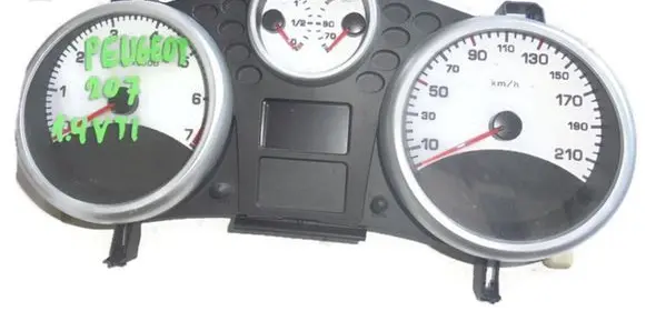 Peugeot 207 Speedometer (instrument cluster) 9666132380
