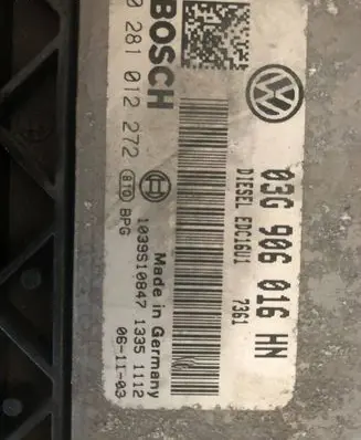 Volkswagen Caddy Engine control unit/module 03G906016HN 1039S10847 0281012272