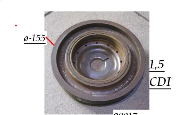 Renault Scenic II - Grand scenic II Crankshaft pulley 28317