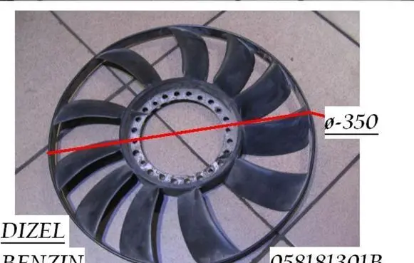 Volkswagen PASSAT B5.5 Fan impeller 058181301B