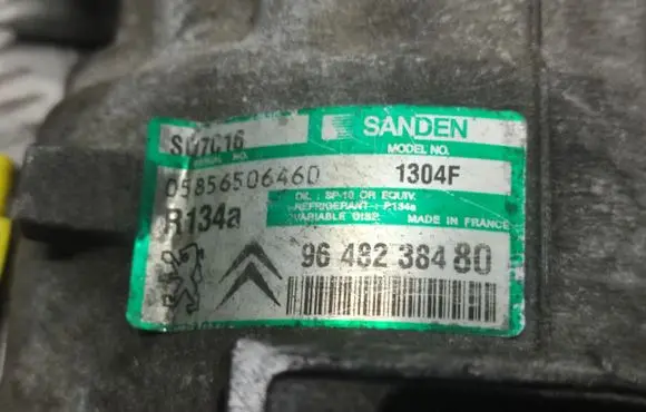 Peugeot 407 Air conditioning (A/C) compressor (pump) 9643238480 1304F 05856506460