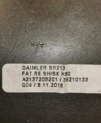 Mercedes-Benz E W213 Trim molding A2137205201 36210133 78112016