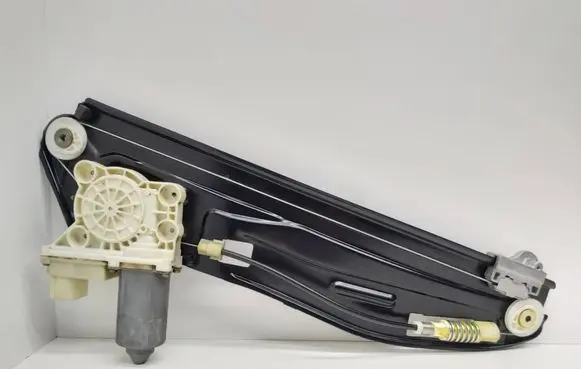 Rear door window regulator with motor