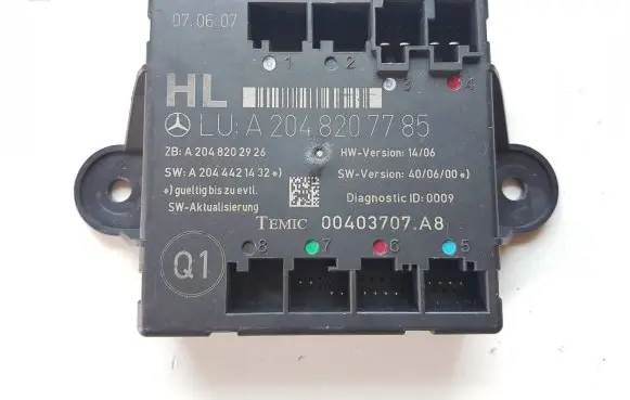 Mercedes-Benz C W204 Door control unit/module A2048207785