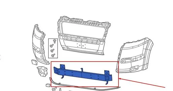 Citroen Jumper Front bumper support beam 68531874AA