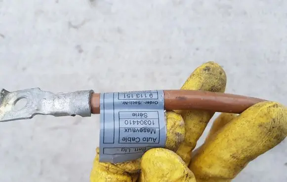 BMW 5 E60 E61 Negative earth cable (battery) 9113151