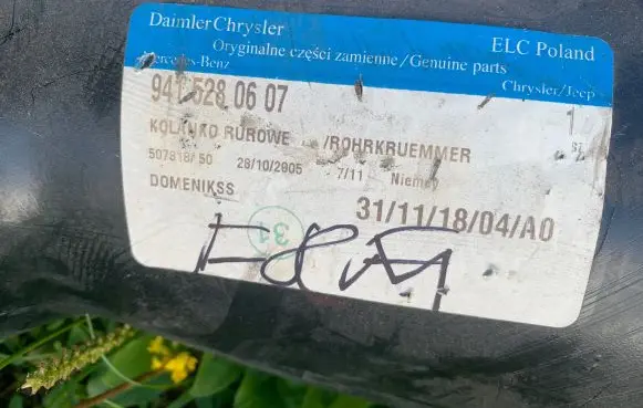 Mercedes-Benz S W140 Exhaust gas pipe A9415280607 9415280607