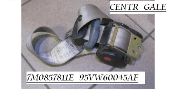 Seat Alhambra (Mk1) Middle seatbelt (rear) 7M0857811E 95VW60045AF