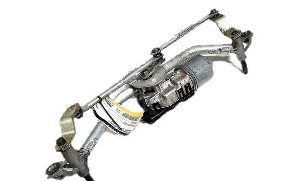 Front wiper linkage and motor