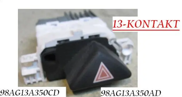 Ford Focus Hazard light switch 98AG13A350CD