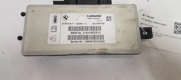 BMW 5 F10 F11 Airbag control unit/module 6577925363701 9253637