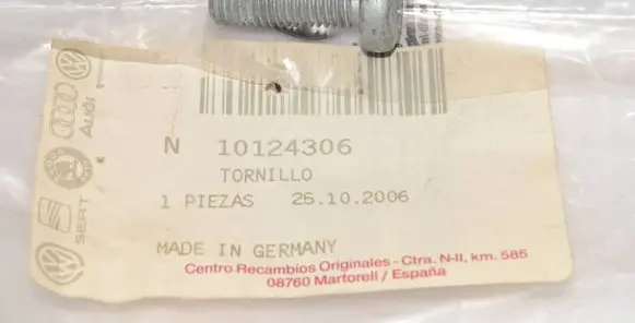Volkswagen Polo Engine coolant pipe/hose 10124306 25102006