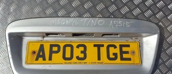 Trunk door license plate light bar