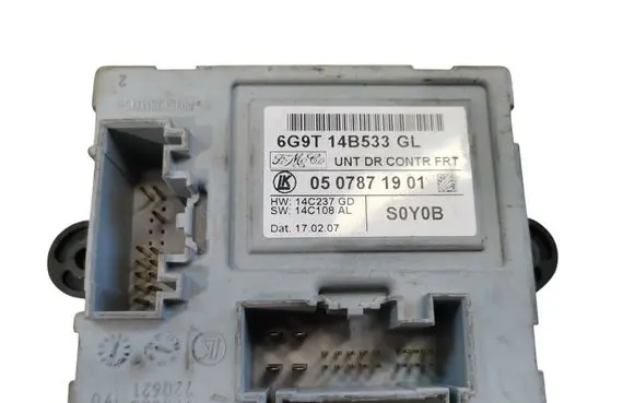 Volvo S80 Door control unit/module 6G9T14B533GL 0507871901 14C237G