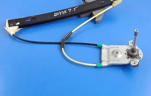 Rear door window regulator with motor