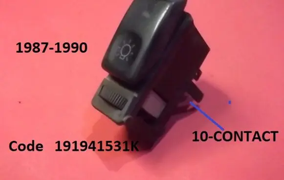 Volkswagen Jetta II Light switch 191941531K