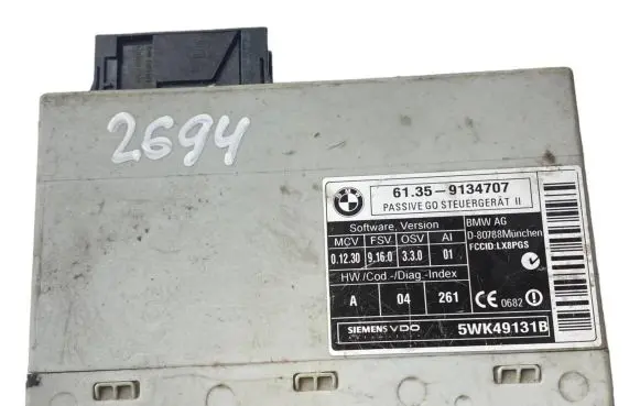 BMW X5 E70 Keyless (KESSY) go control unit/module 9134707 61359134707 5WK49131B