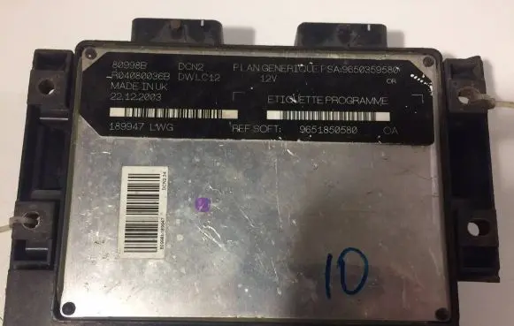 Peugeot Partner Engine control unit/module 9651850580 22122003 R04080036B