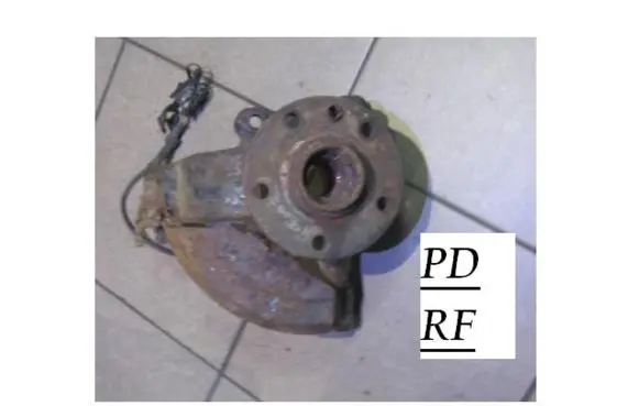 Ford Galaxy Front wheel hub spindle knuckle 7M0972936A