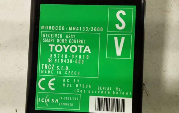 Toyota Verso Door control unit/module 897400F010 61B430000 MR4133
