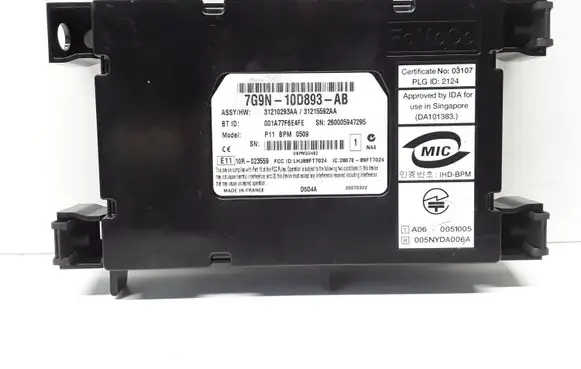 Volvo S80 Bluetooth control unit module 7G9N10D893AB 31210293AA 31215592AA