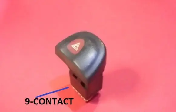 Renault Megane I Hazard light switch 25177 8410433487