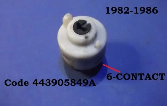 Audi 100 200 5000 C3 Ignition lock contact 443905849A