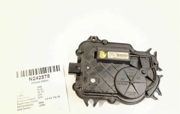 Audi A8 S8 D3 4E Front door soft close latching motor 4E0837059 SW0606 SN4E036696