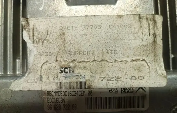 Peugeot 307 Engine ECU kit and lock set 0281011634 9661940080 9662872280