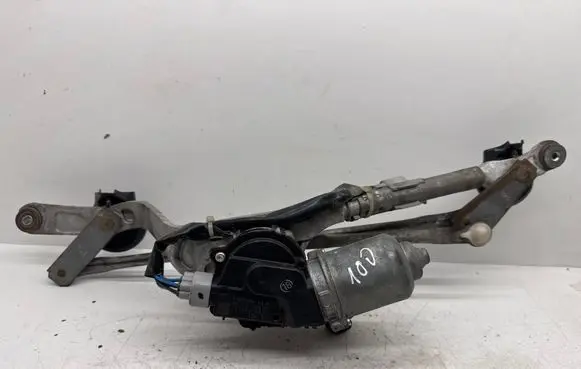 Front wiper linkage and motor