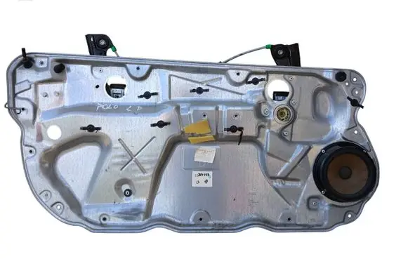 Volkswagen Polo Front door window regulator with motor 6Q3837755A