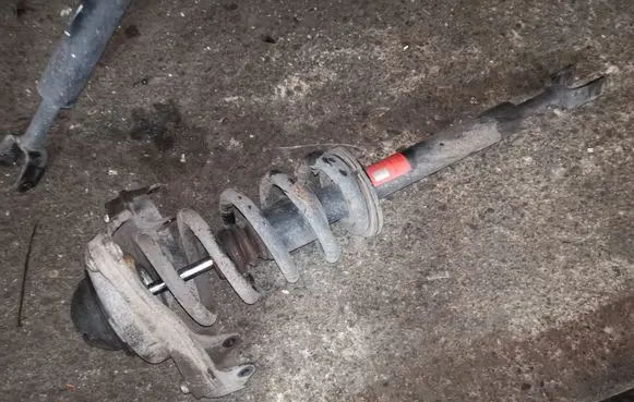 Audi A6 S6 C6 4F Front shock absorber with coil spring