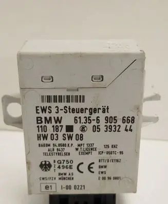 BMW 3 E46 Immobilizer control unit/module 61356905668 05393244 110187