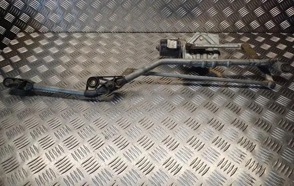 Front wiper linkage and motor