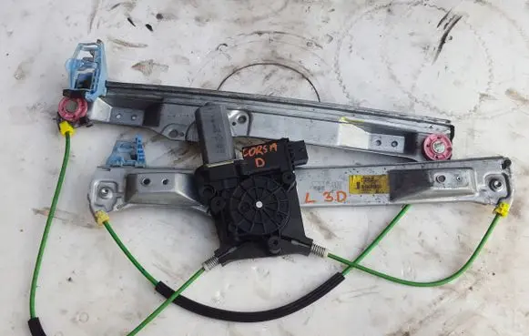 Opel Corsa D Front door window regulator with motor 