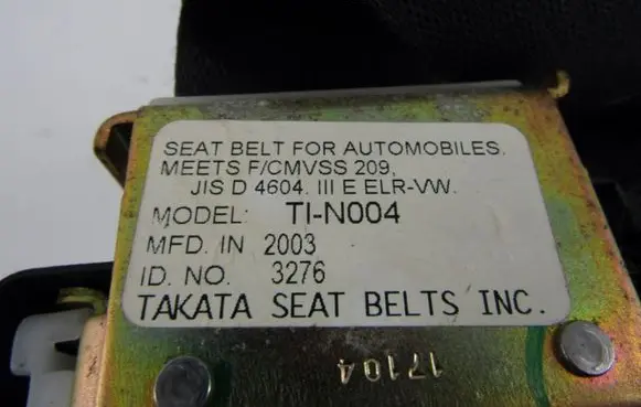 Chrysler Sebring (ST-22 - JR) Front seatbelt