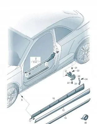 Rear sill trim cover