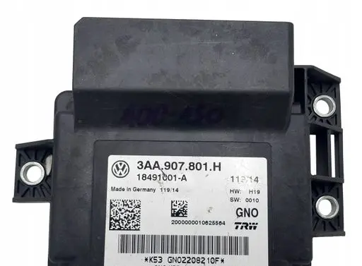 Volkswagen PASSAT B7 Hand brake control module 3AA907801H