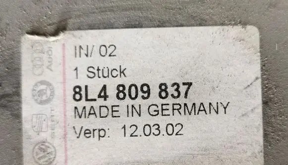 Audi A3 S3 8L Rear bodywork 8L4809837