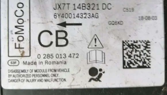 Ford Focus Engine ECU kit and lock set JX7T-14B321-DC