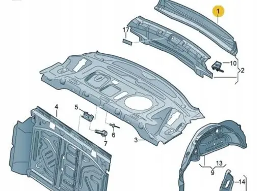 Audi A4 S4 B9 Rear bodywork 8W9813307A