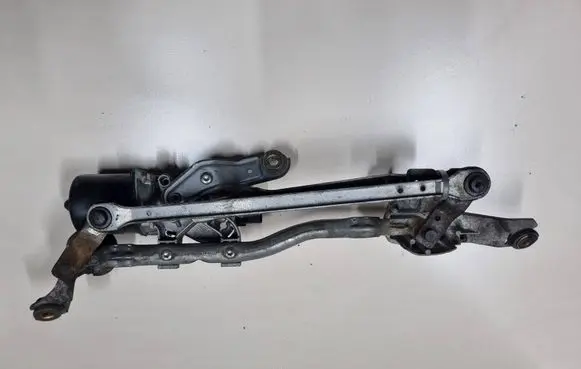 Front wiper linkage and motor