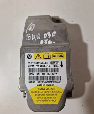 BMW 5 E60 E61 Airbag control unit/module 9118749 2204391 31911874901W