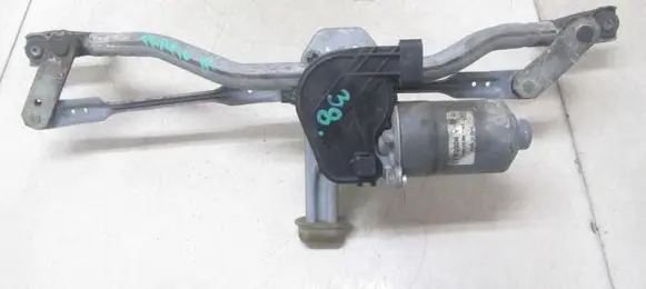 Front wiper linkage and motor