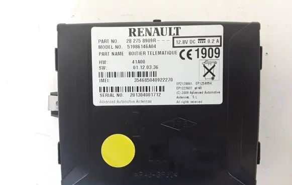 Renault Zoe Other control units/modules 282758909R