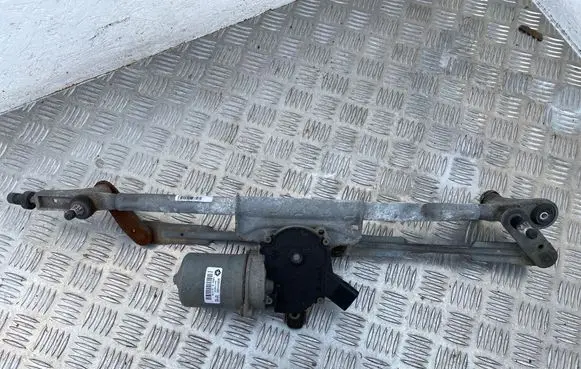 Front wiper linkage and motor