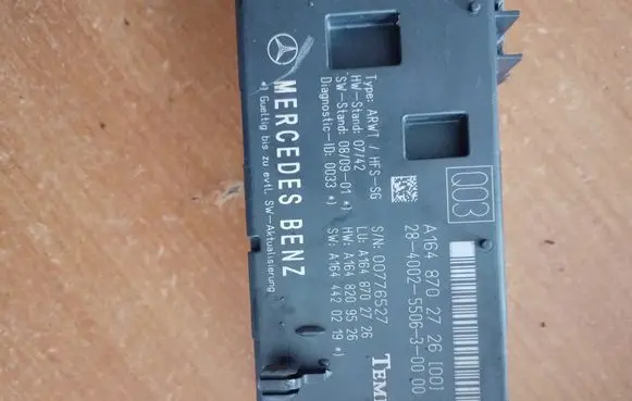Mercedes-Benz ML W164 Tailgate/trunk control unit/module A1648702726