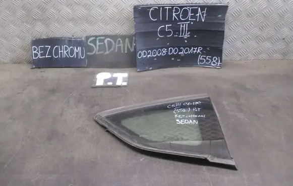 Citroen C5 Rear door window glass DOT211
